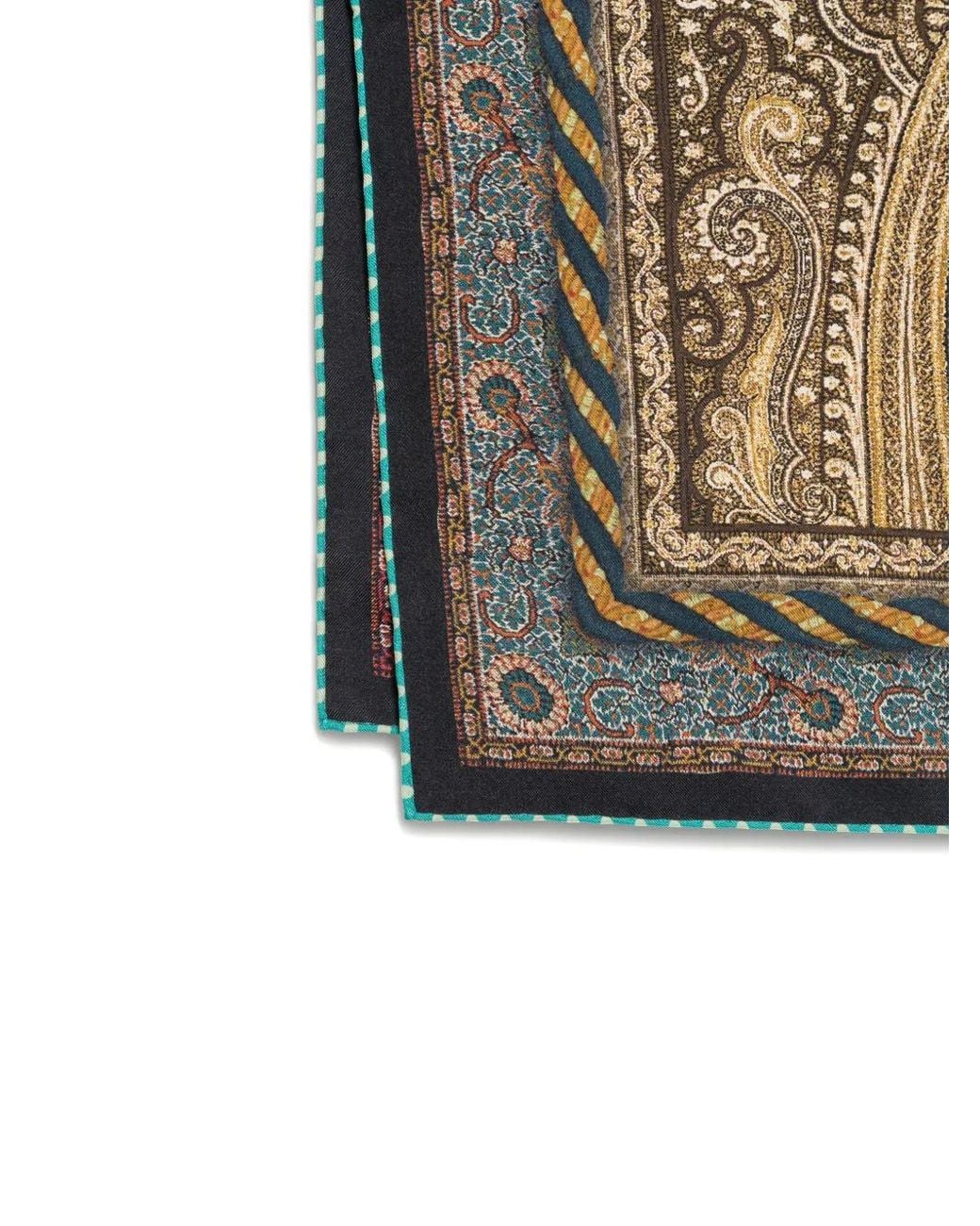 Pierre Louis Mascia Brown Paisley-Print Scarf