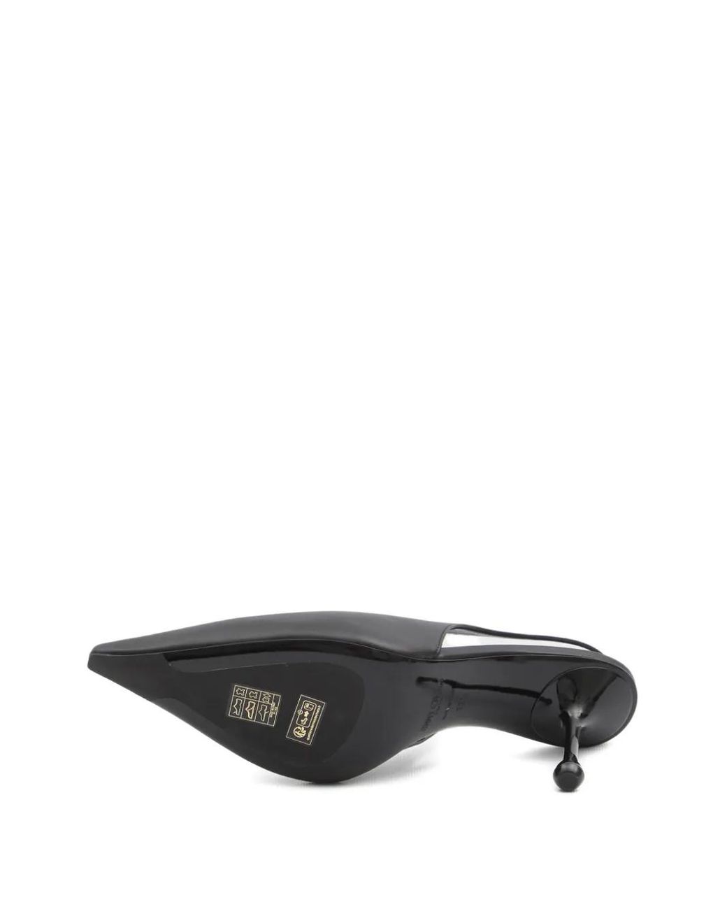 Jimmy Choo Black Isa Leather Slingback Pumps
