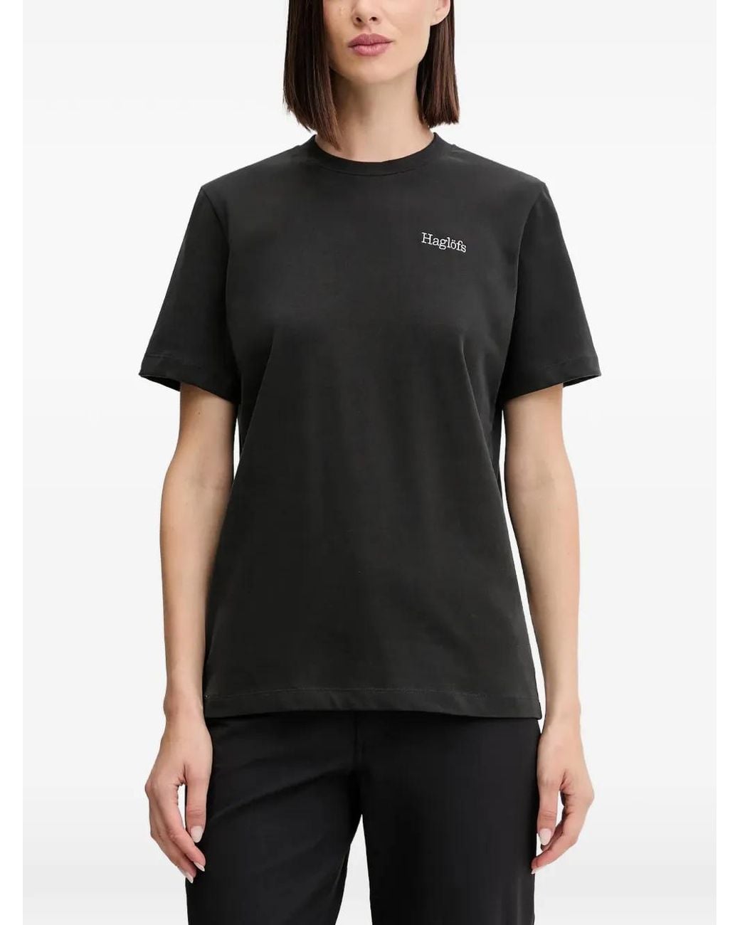 Haglöfs Black Crew-Neck T-Shirt