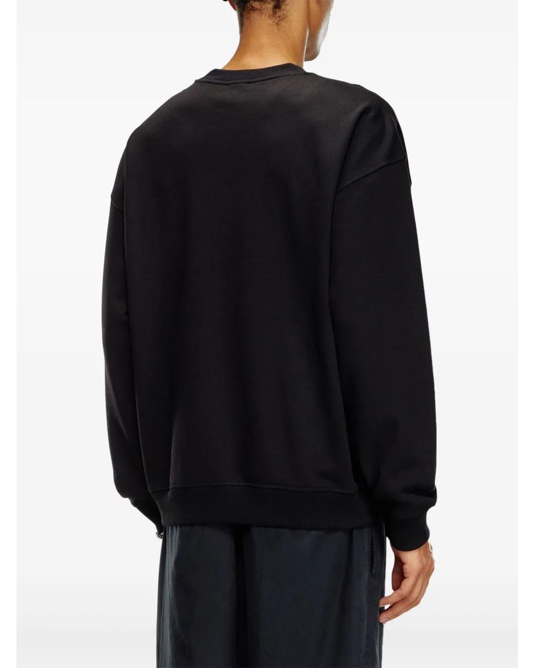 DIESEL Black Logo Cut-Out Sweatshirt for men