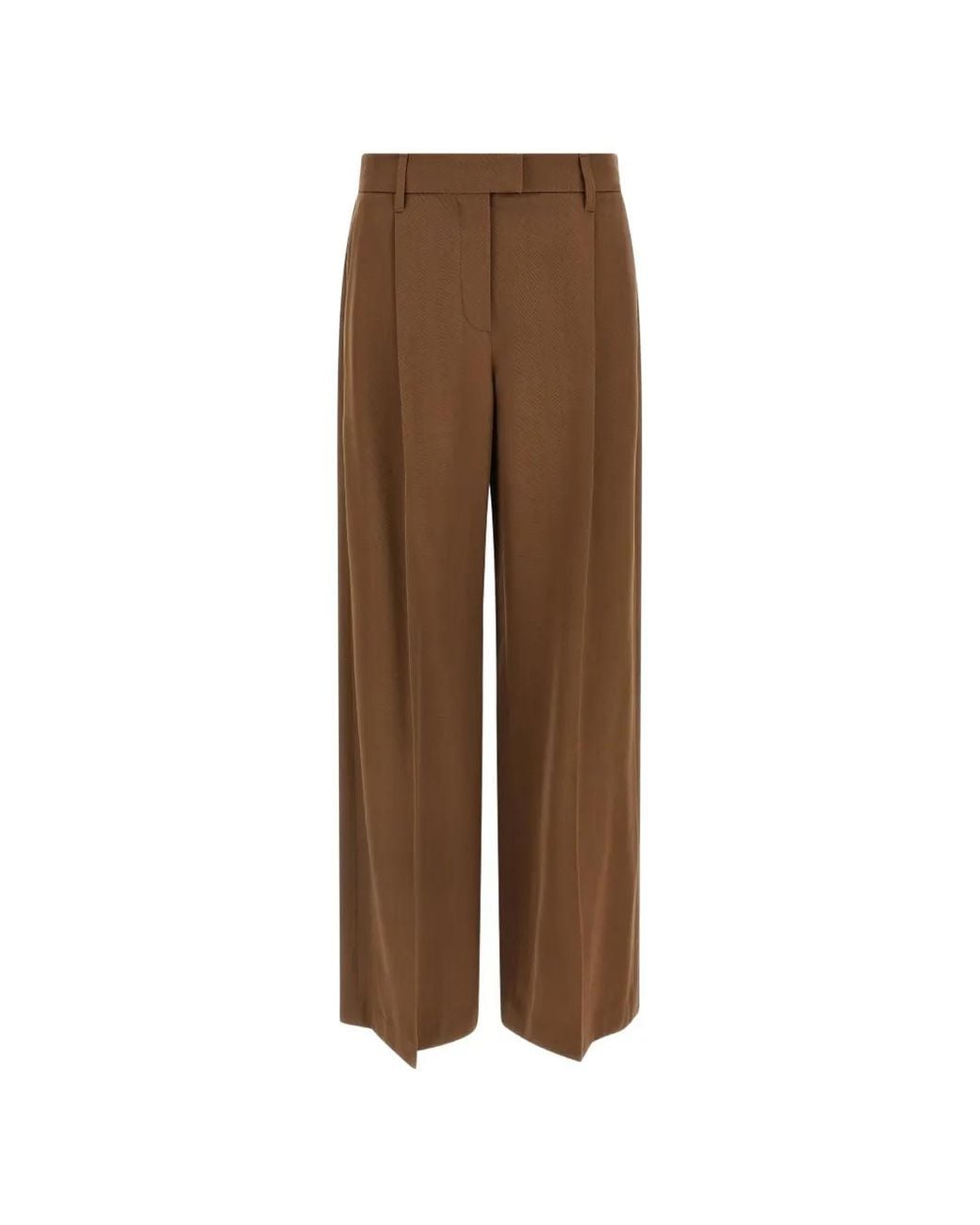Brunello Cucinelli Brown Monile Wide-leg Trousers