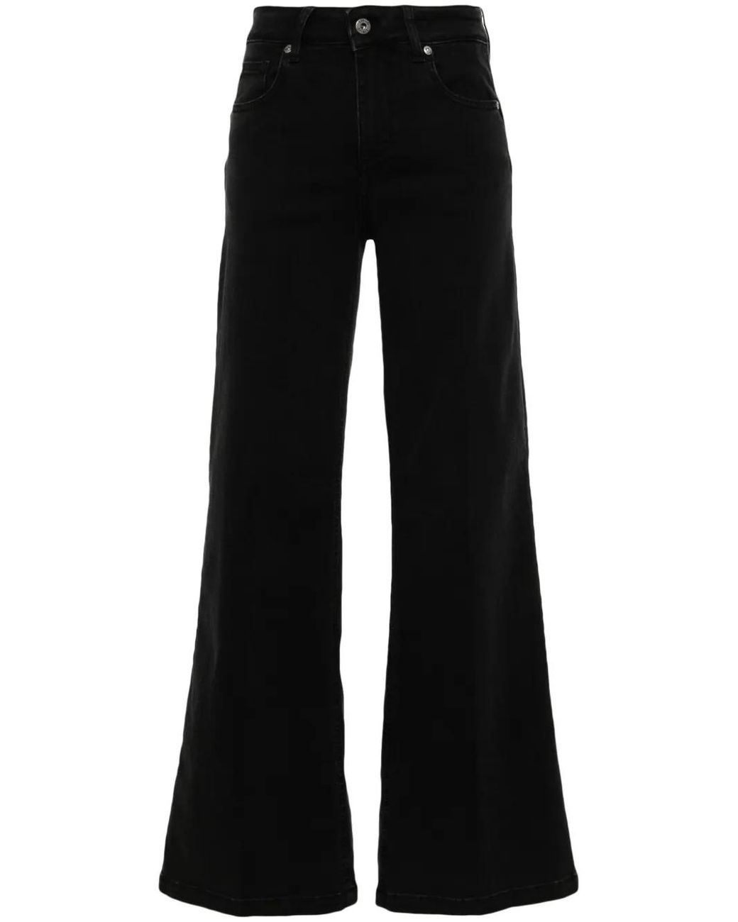 Liu Jo Black High-Rise Flared Jeans