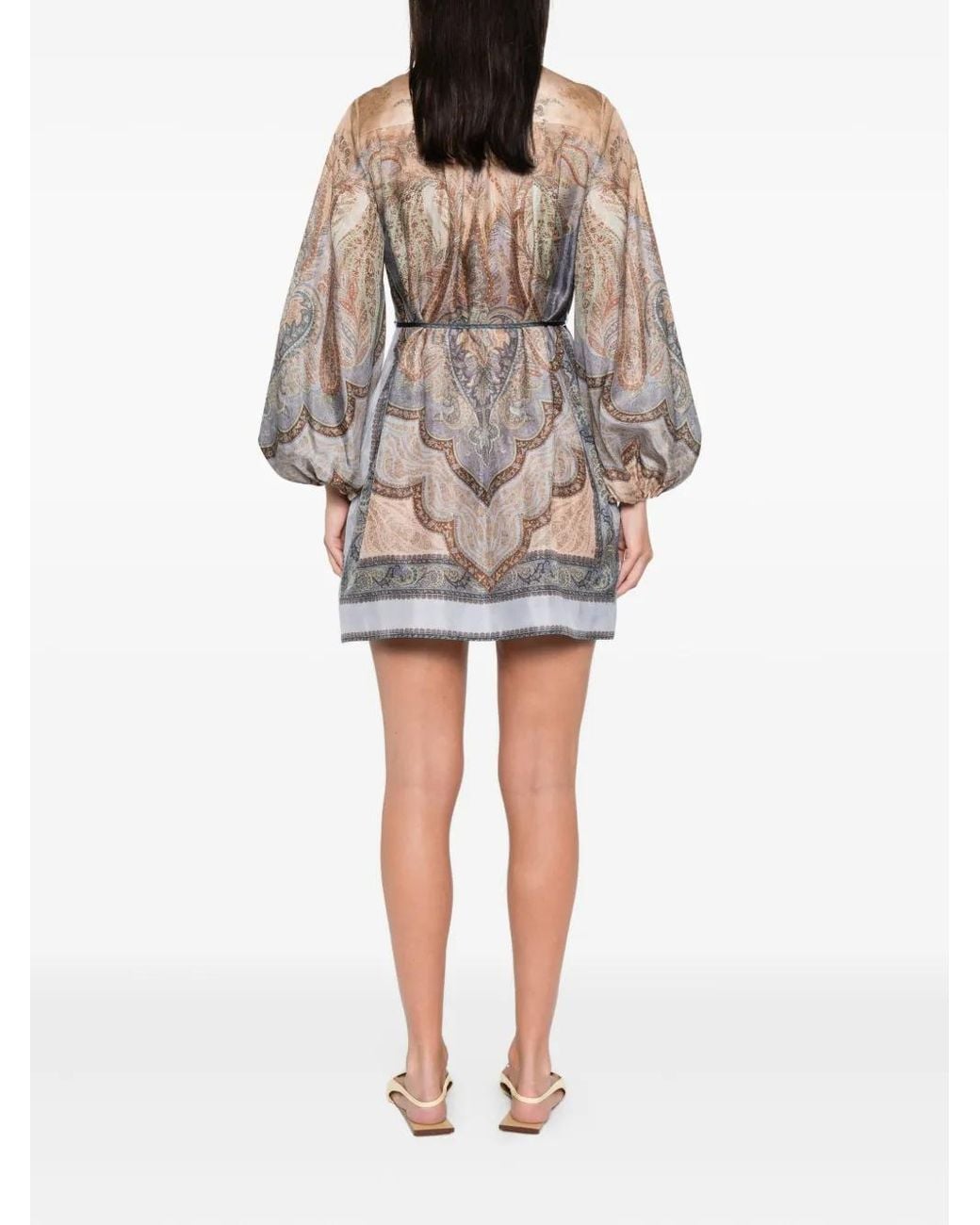 Zimmermann Gray Wanderlust Silk Tunic
