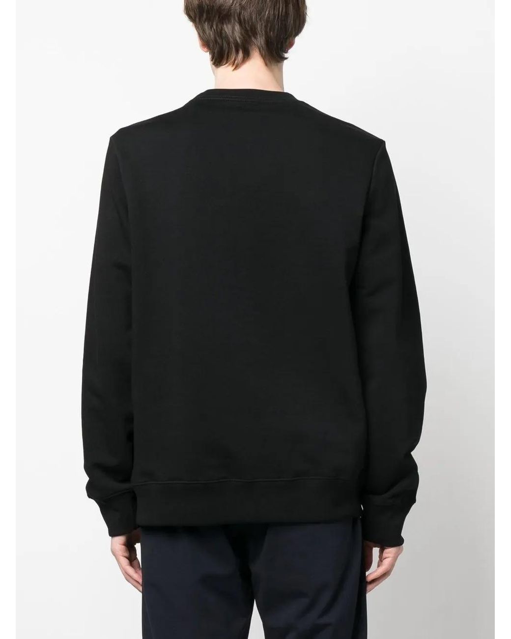Paul Smith Black Zebra Logo Cotton Sweatshirt for men