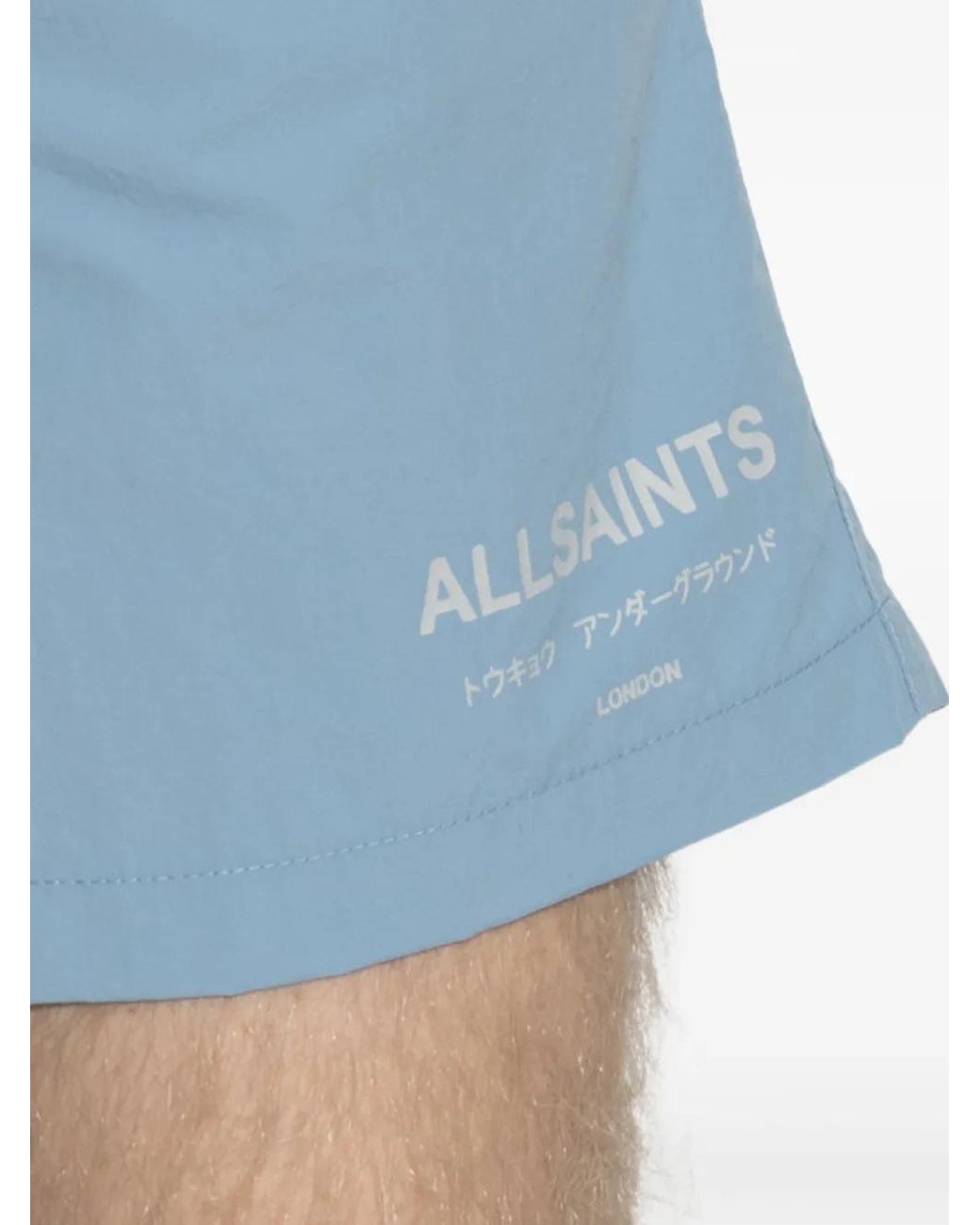 AllSaints Blue Underground Swim Shorts for men