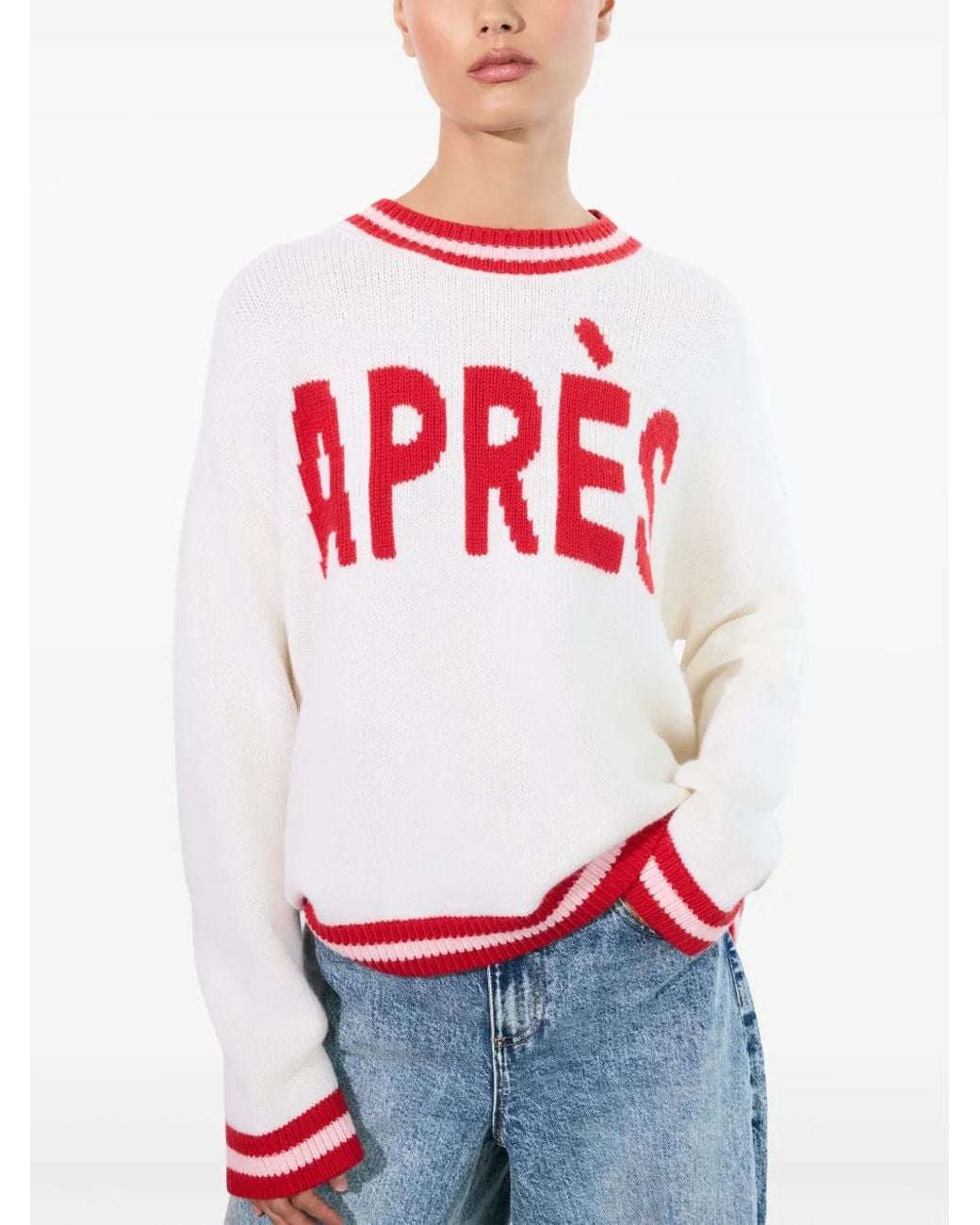 Alice + Olivia White Ogden Apres Pullover Sweater