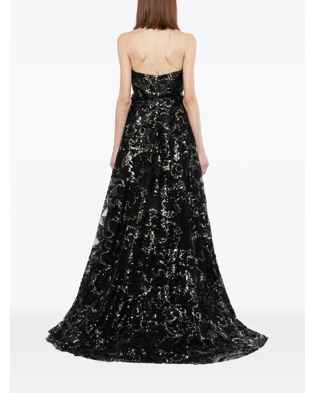 Saiid Kobeisy Black Embroidered Long Dress