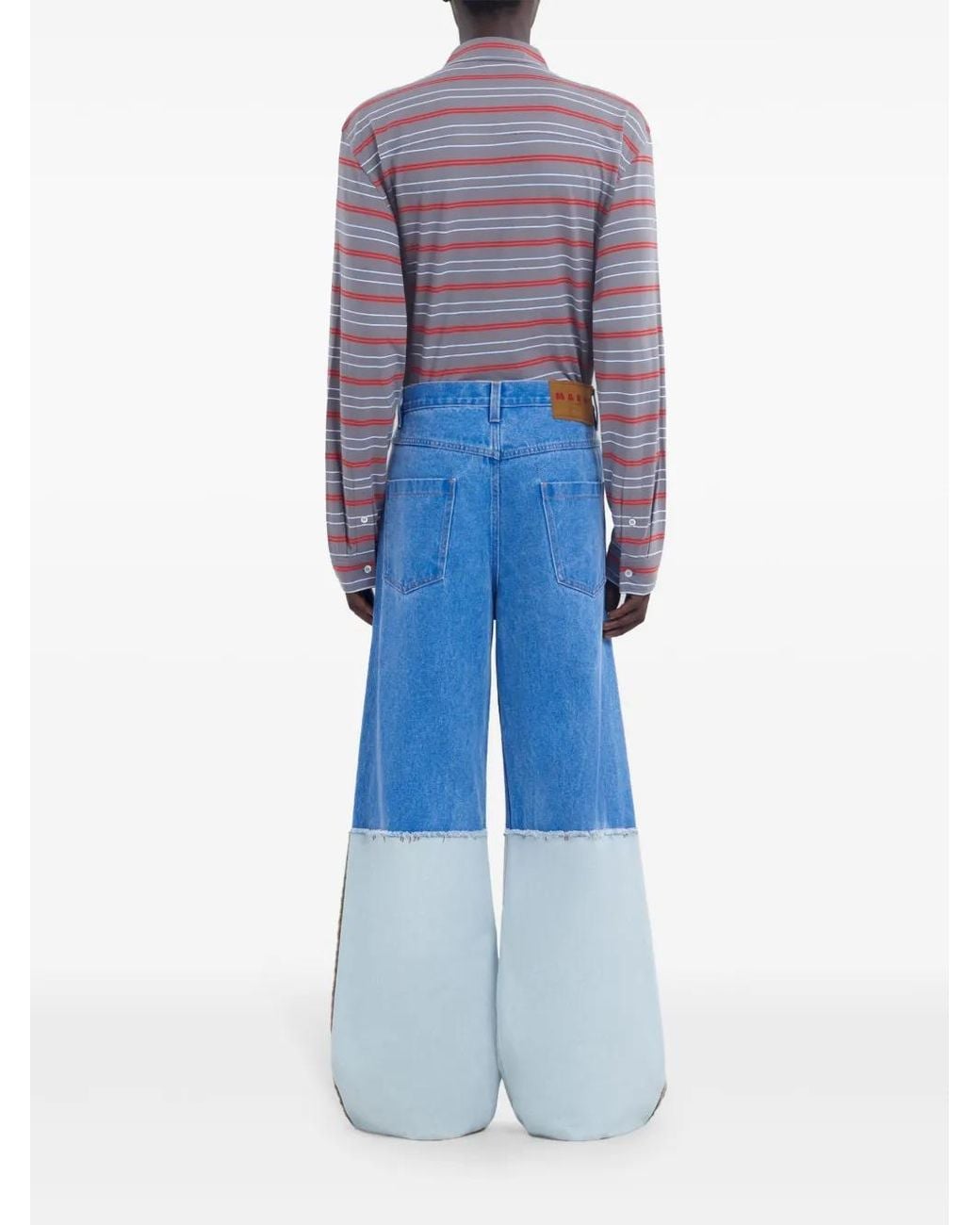 Marni Blue Turn Up-Hem Jeans for men