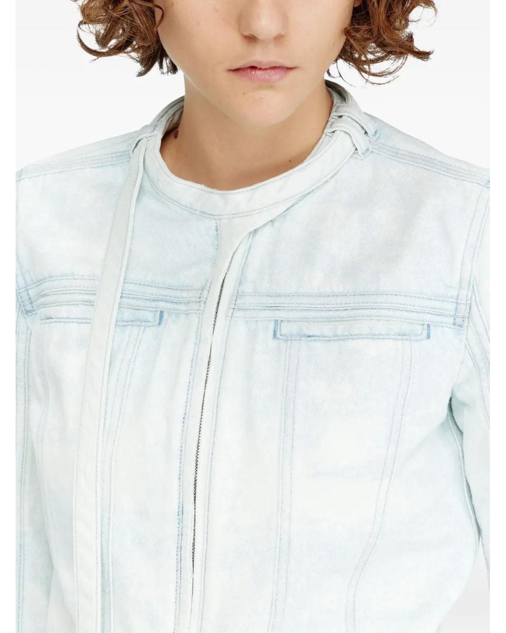 DIESEL White Denim Cotton Jacket