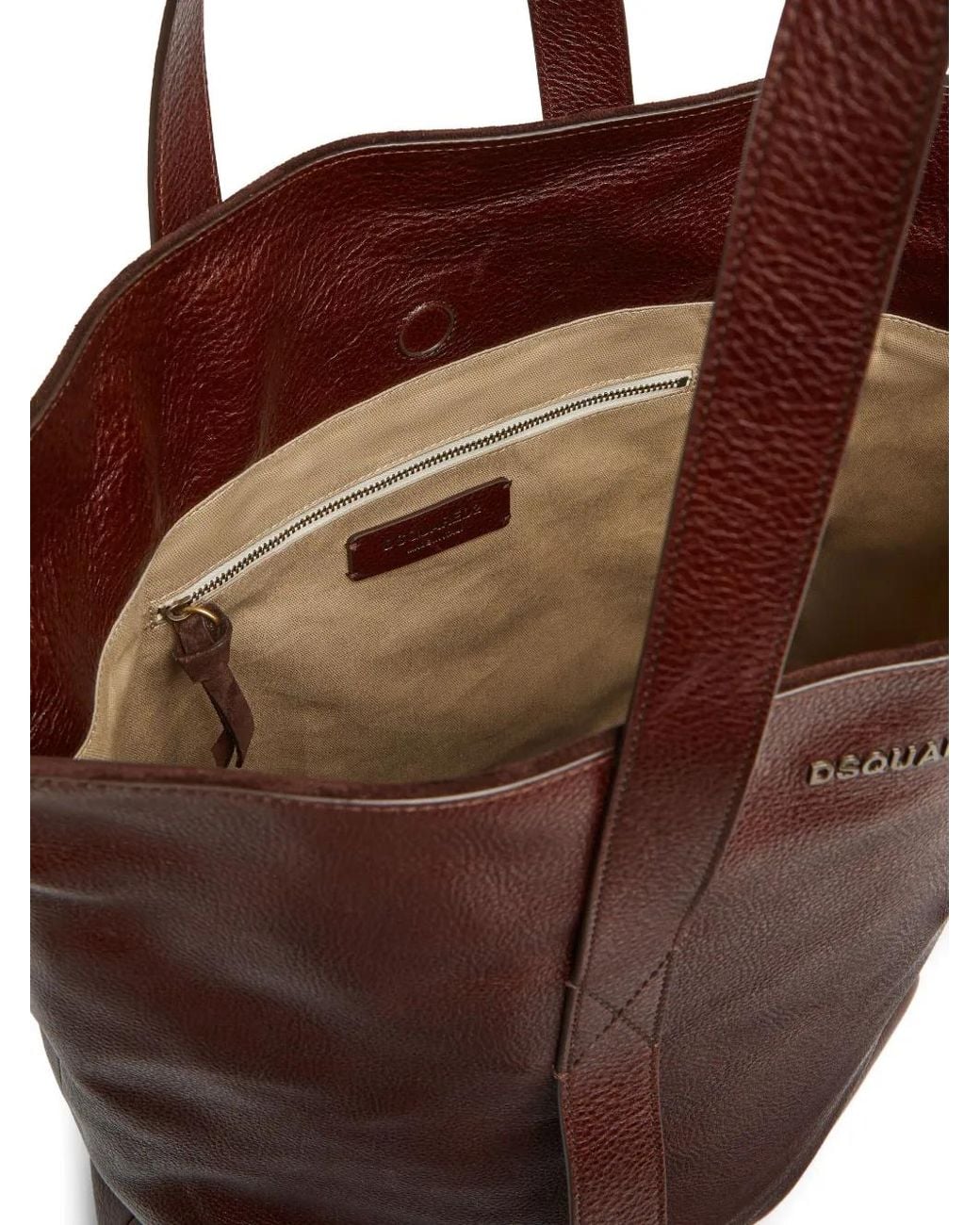 DSquared² Brown Leather Tote Bag