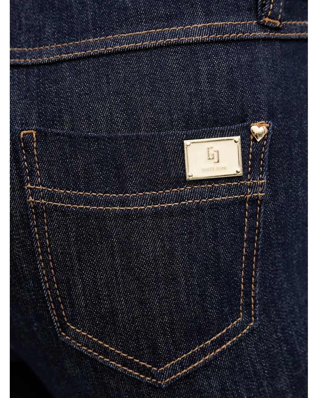 GAUDI Blue Logo-Plaque Jeans