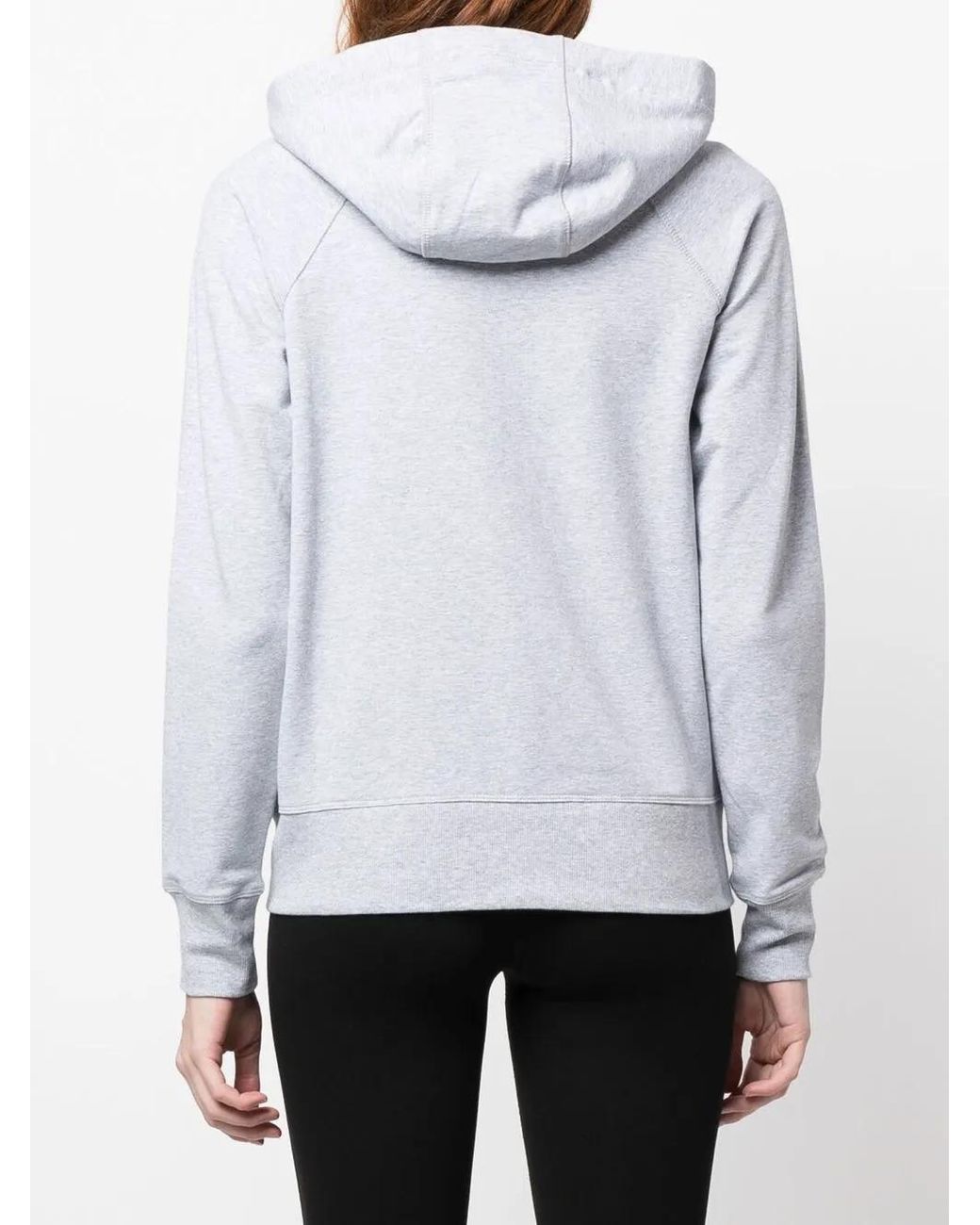 DKNY Gray Logo-Drawstring Zip-Up Hoodie