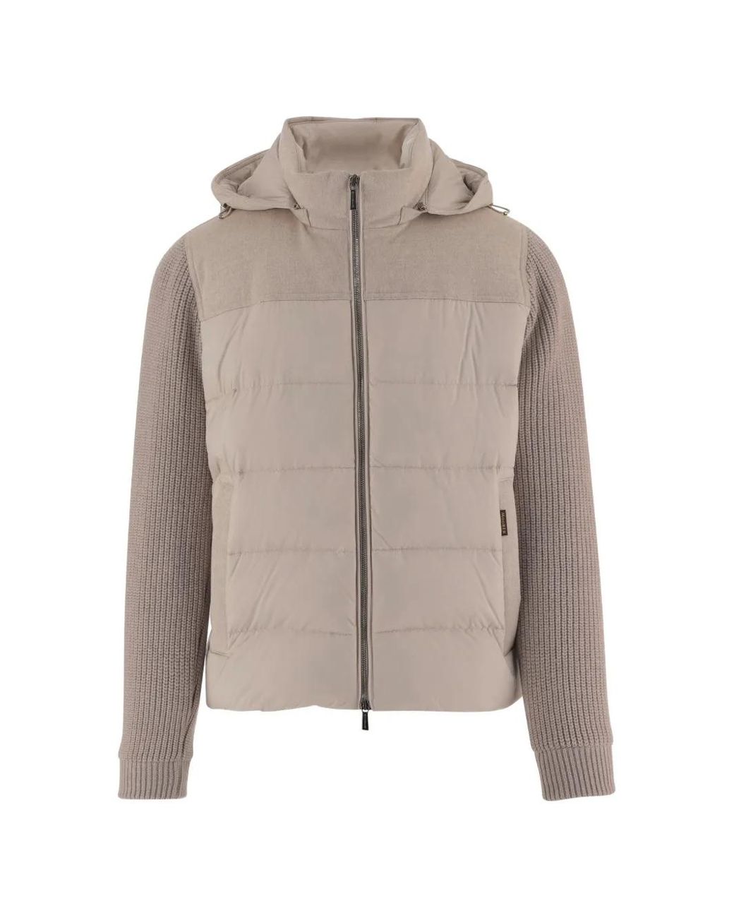 Moorer Natural Zip-Up Padded Jacket for men