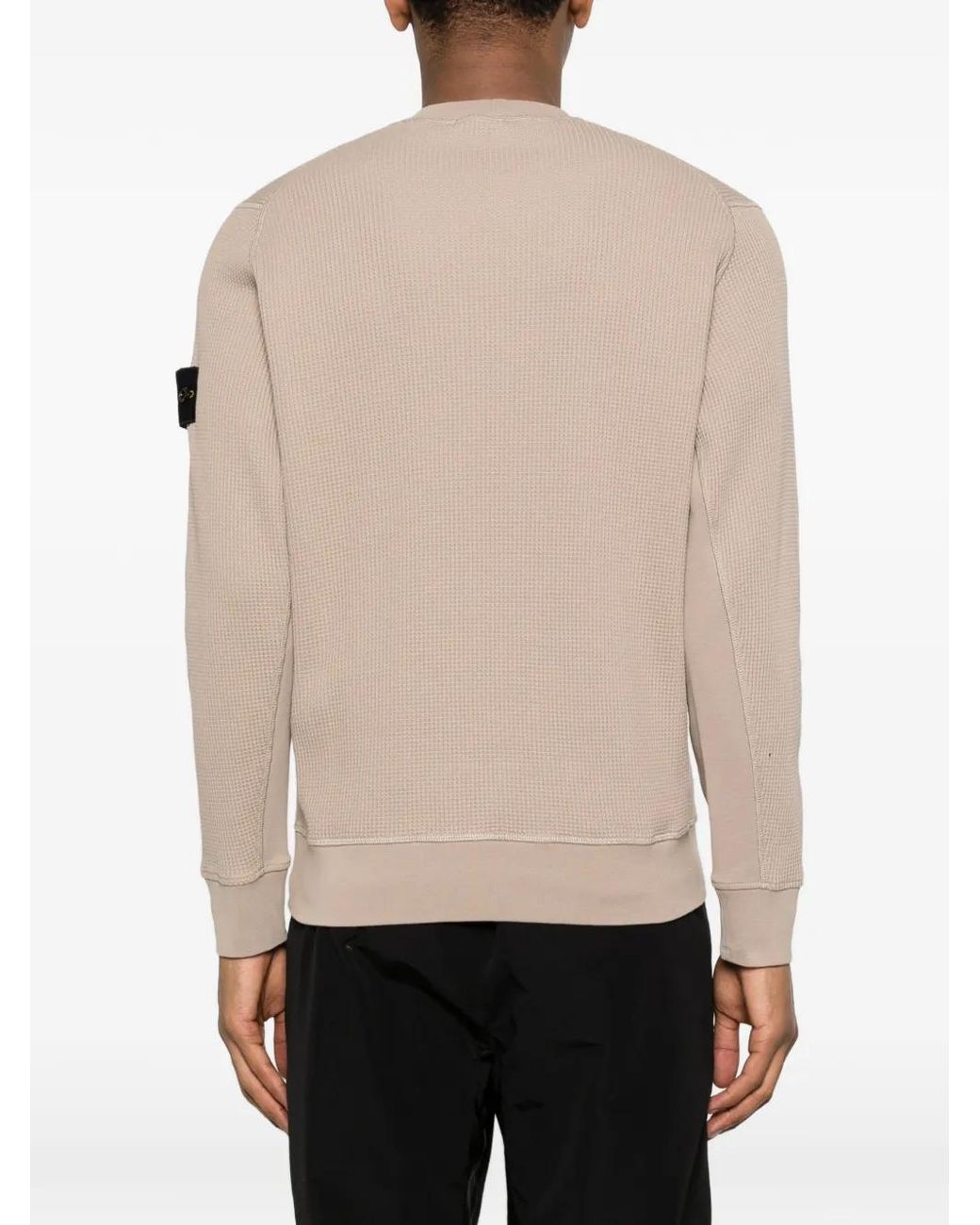 Stone Island Natural Round Neck Sweatshirt for men