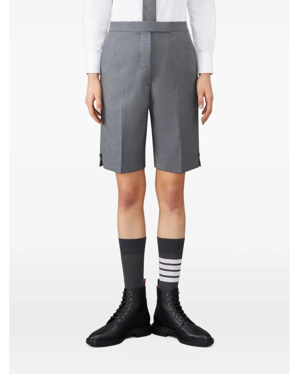 Thom Browne Blue Super 120's Twill Backstrap Bermuda Shorts