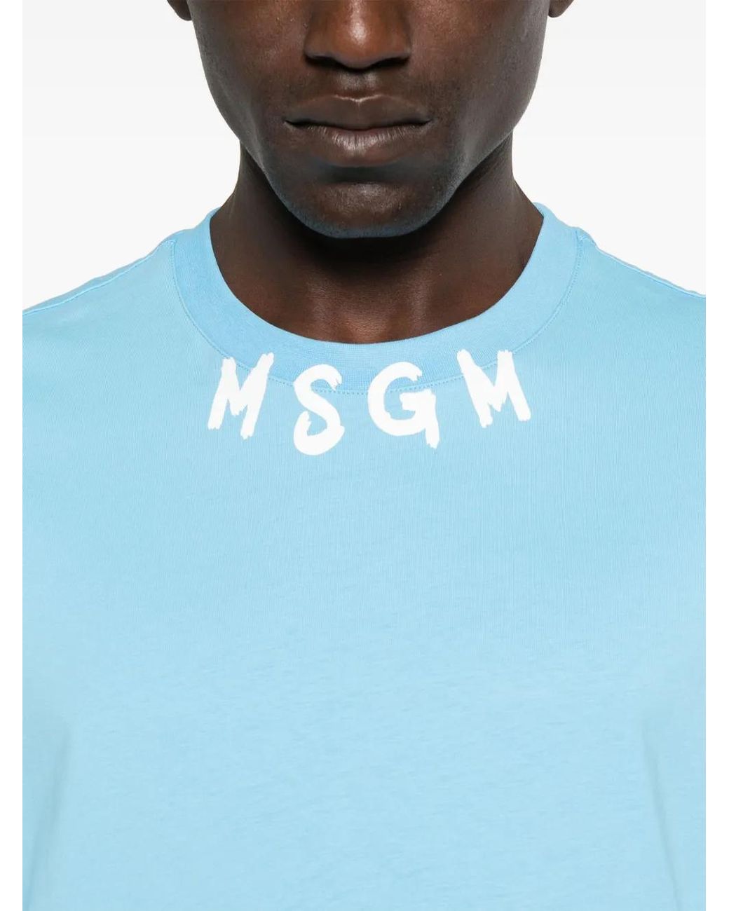 MSGM T-Shirt Met Logoprint in het Blue voor heren