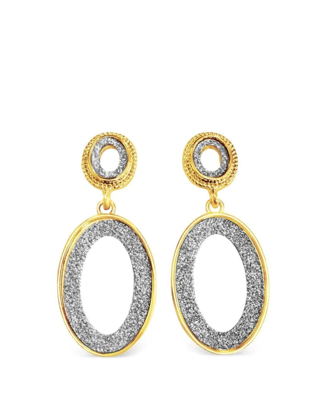 Hzmer Jewelry Metallic Ananda Drop Earrings