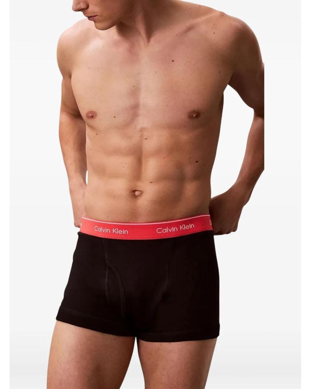Calvin Klein Black Logo-Waistband 3-Pack Boxers for men