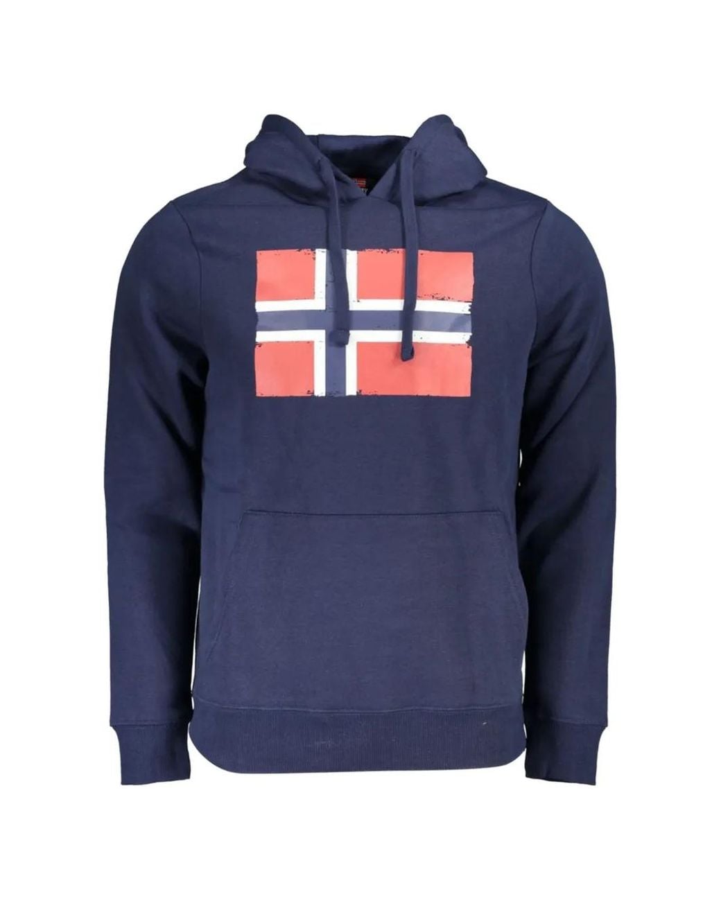 Norway 1963 Blue Logo-Print Hoodie for men