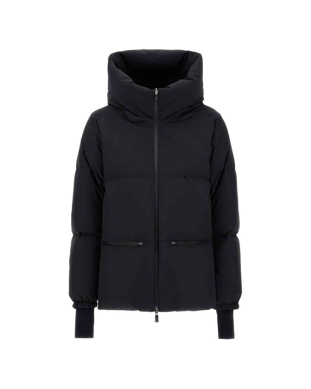Herno Black Quilted Hooded Padded Jacket