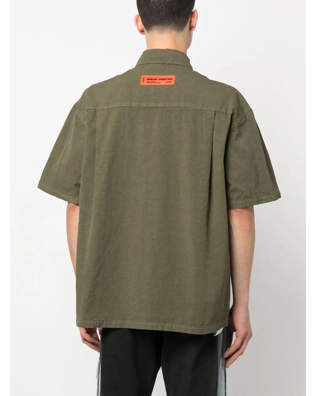 Heron Preston Overhemd Met Logopatch in het Green voor heren