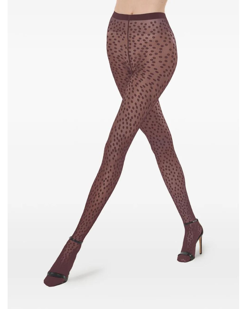Wolford Brown Dots Tights