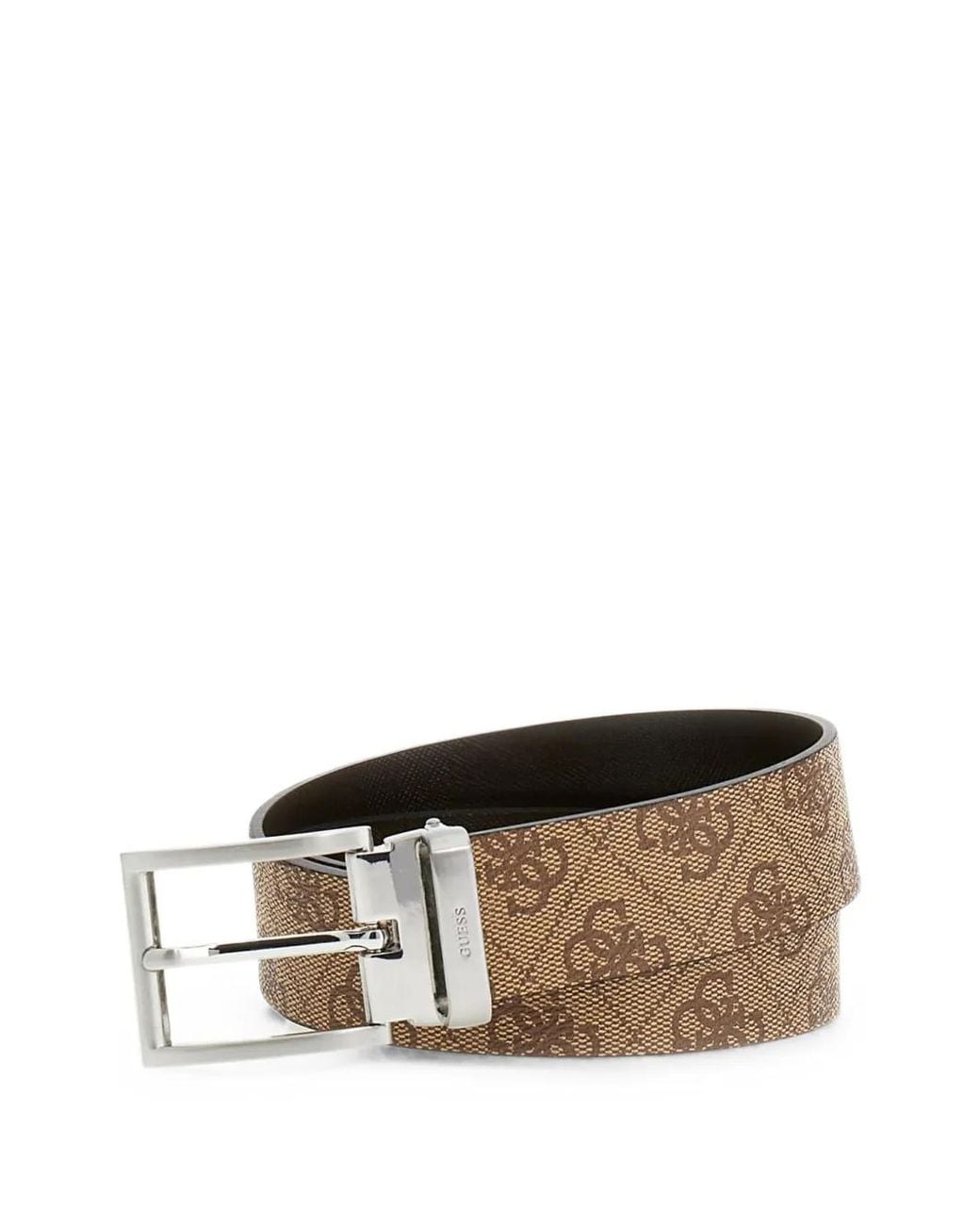 Guess Brown Monogram Reversible Belt for men
