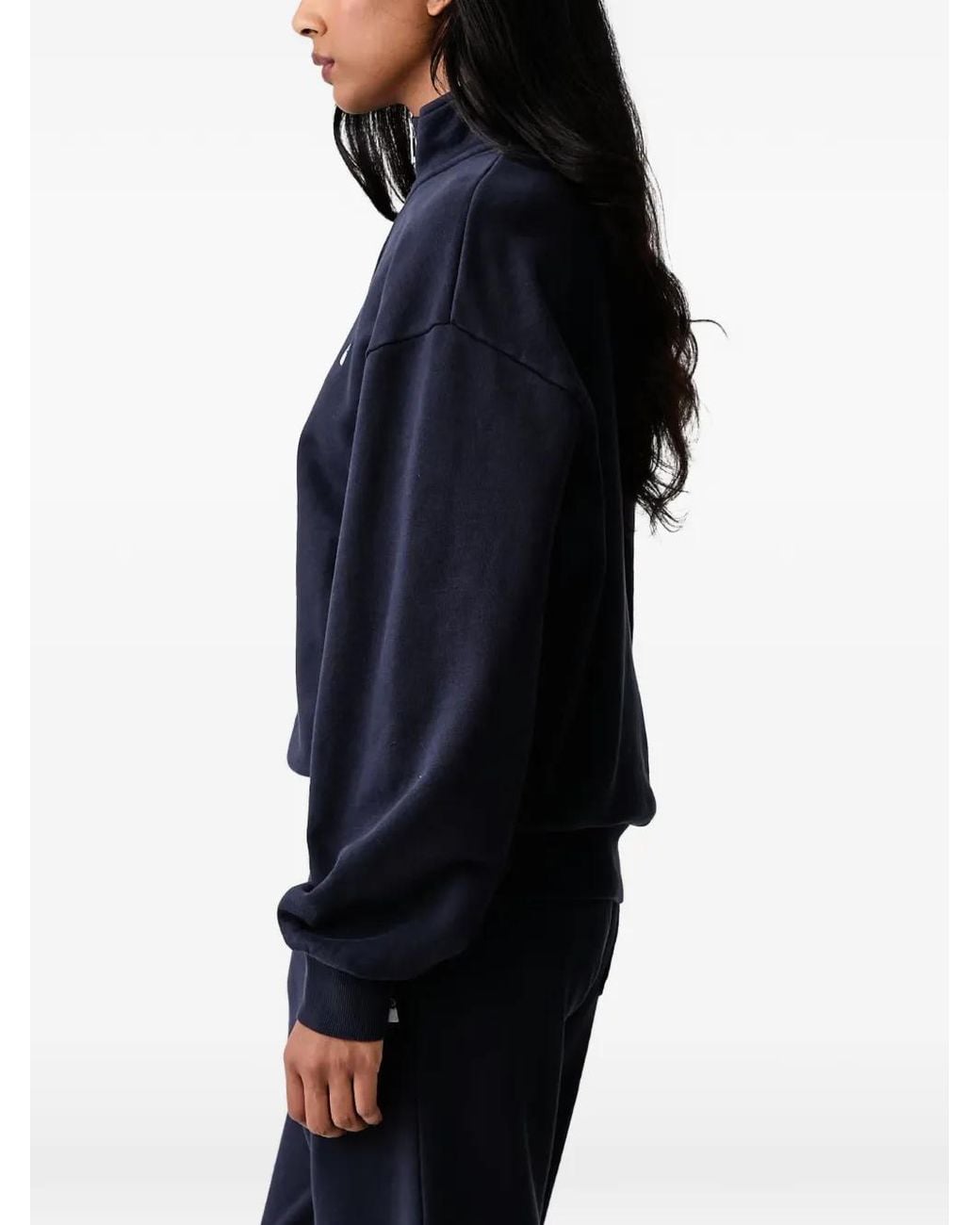 Carhartt Blue Casey Quarter-Zip Logo-Embroidered Sweatshirt
