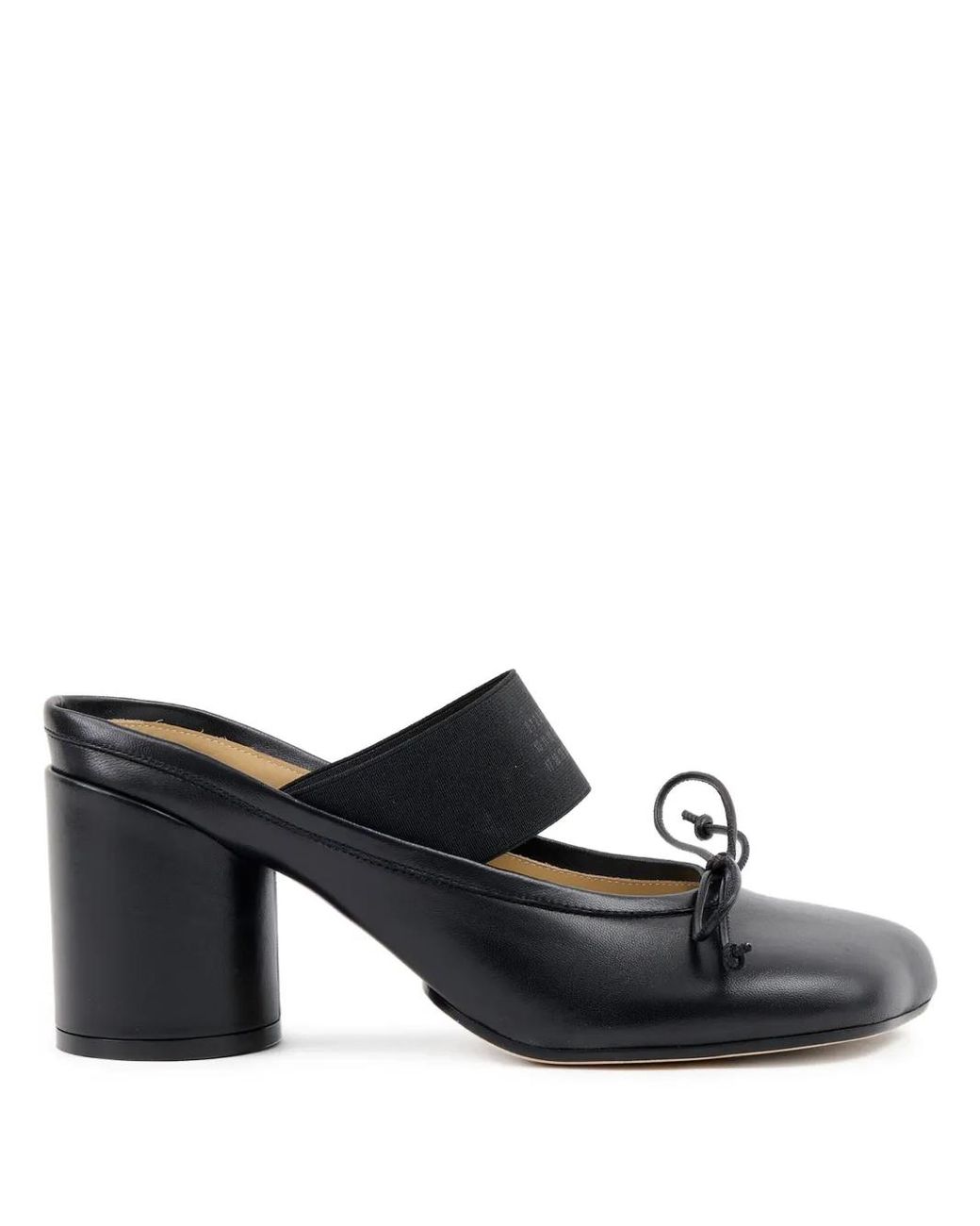 MM6 by Maison Margiela Black Leather Sandals