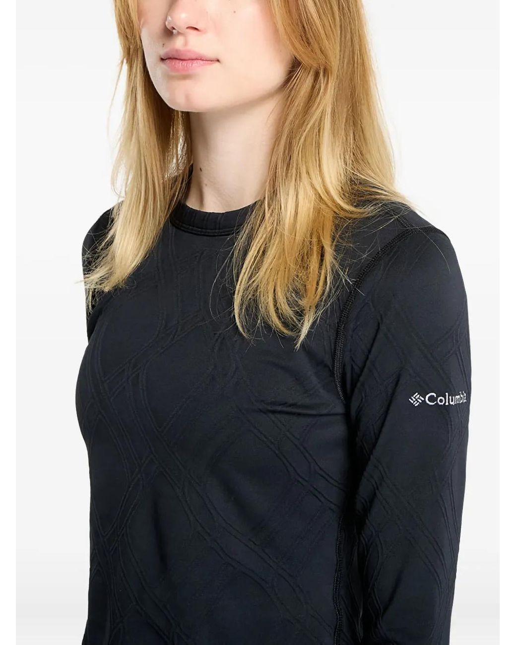 Columbia Blue Granite Point Ls Crew Top