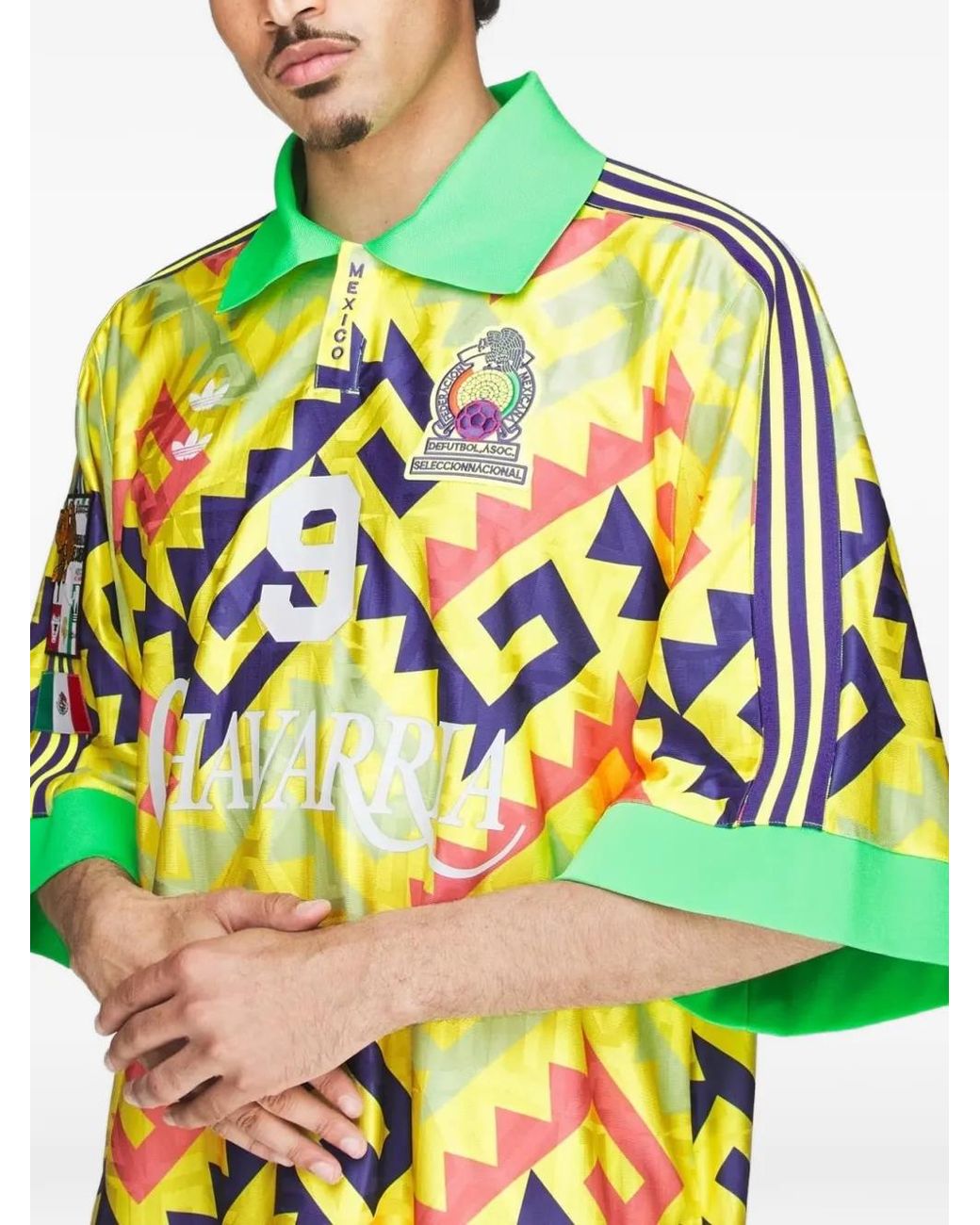 Adidas Green T-Shirt Aop Goalkeeper X Willy Chavarria À Imprimé Géométrique for men