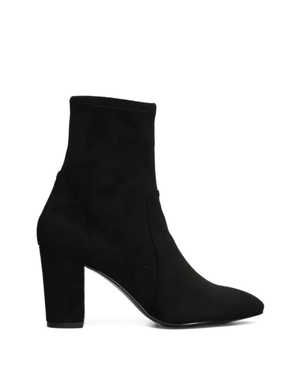 Bibi Lou Black Pointed-Toe Ankle Boots