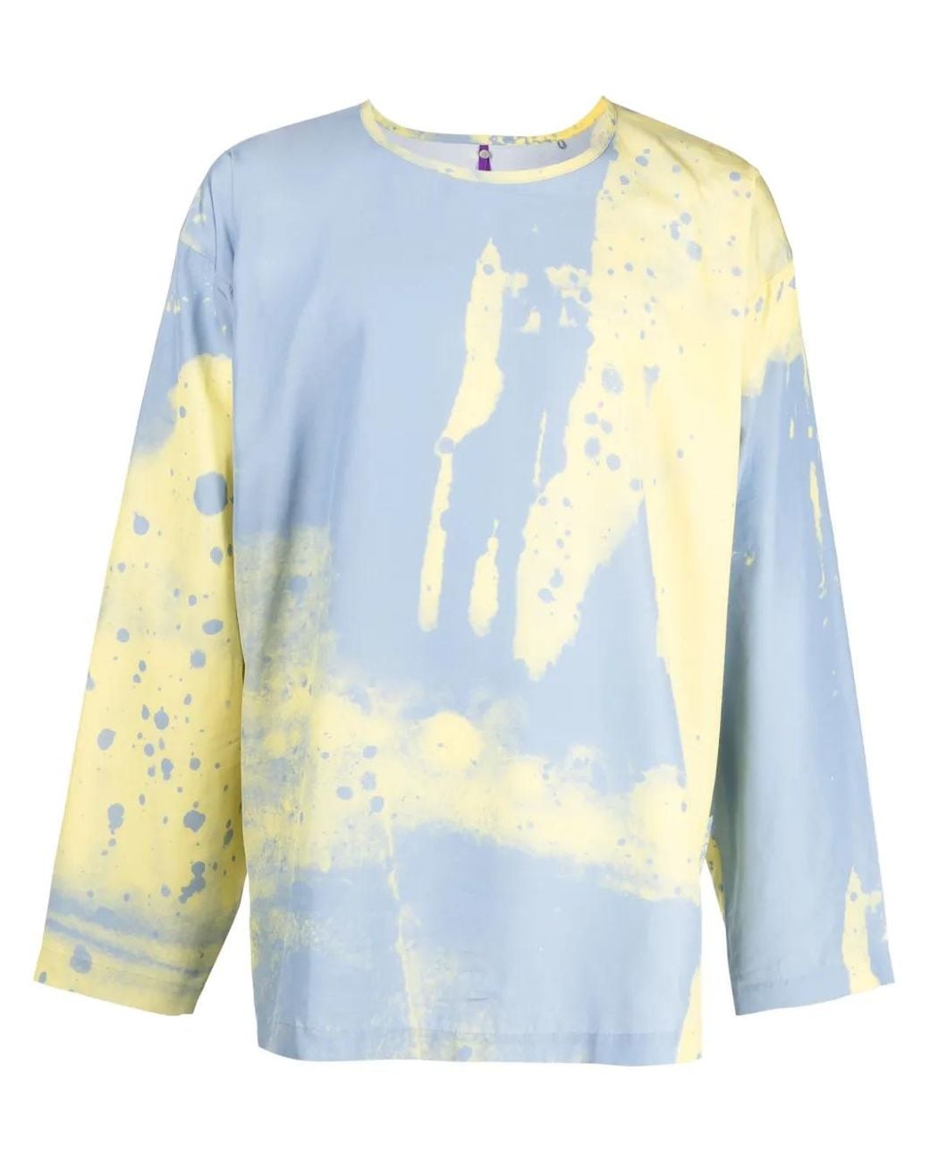OAMC Blue Waistband-Detail Wide-Sleeve Top for men