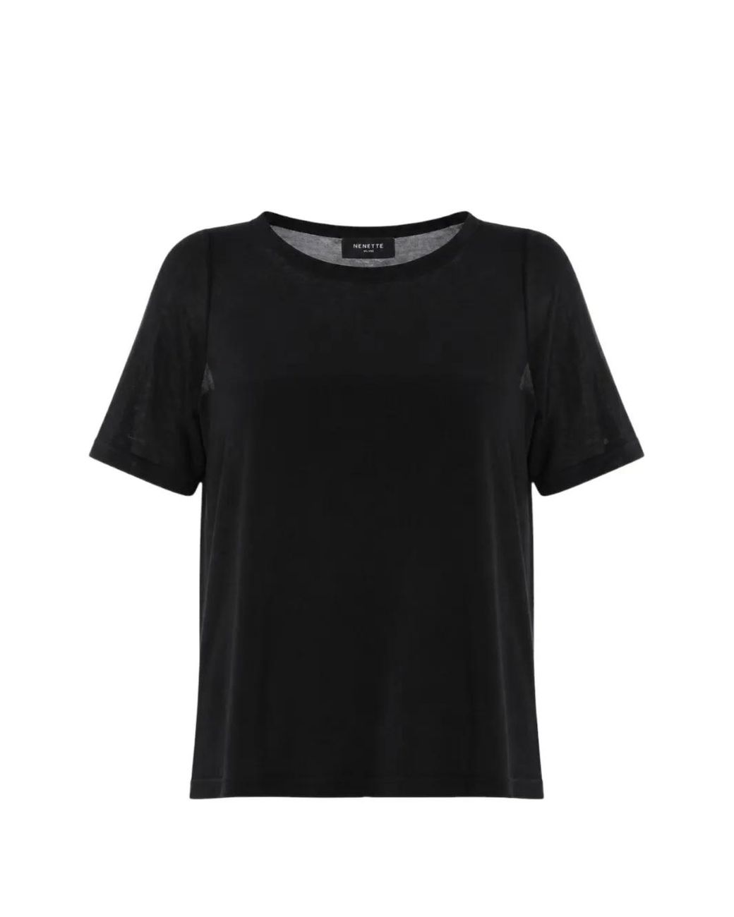 Nenette Black Maitai Semi-Sheer T-Shirt