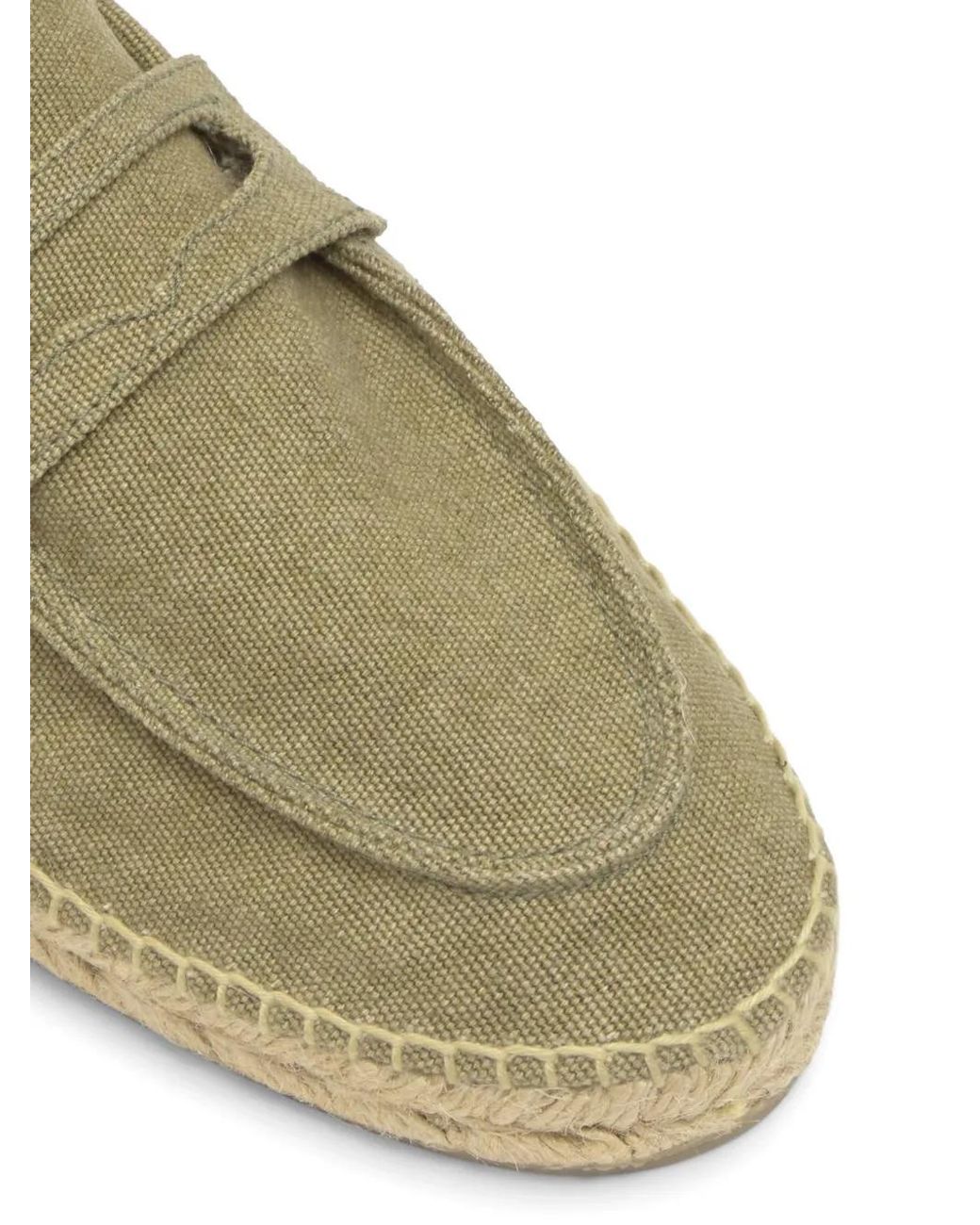 Castaner Green Canvas Penny-Slot Espadrilles for men