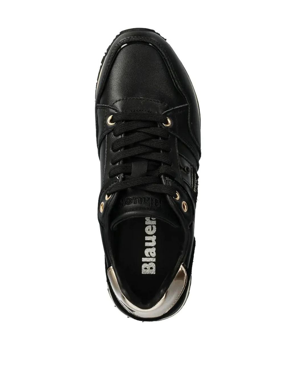 Baskets À Empiècements Blauer en coloris Black