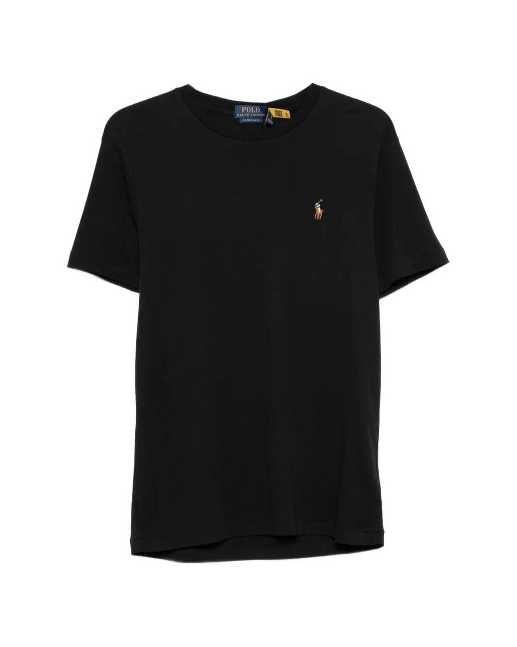 Polo Ralph Lauren Black Pony-Embroidered T-Shirt for men