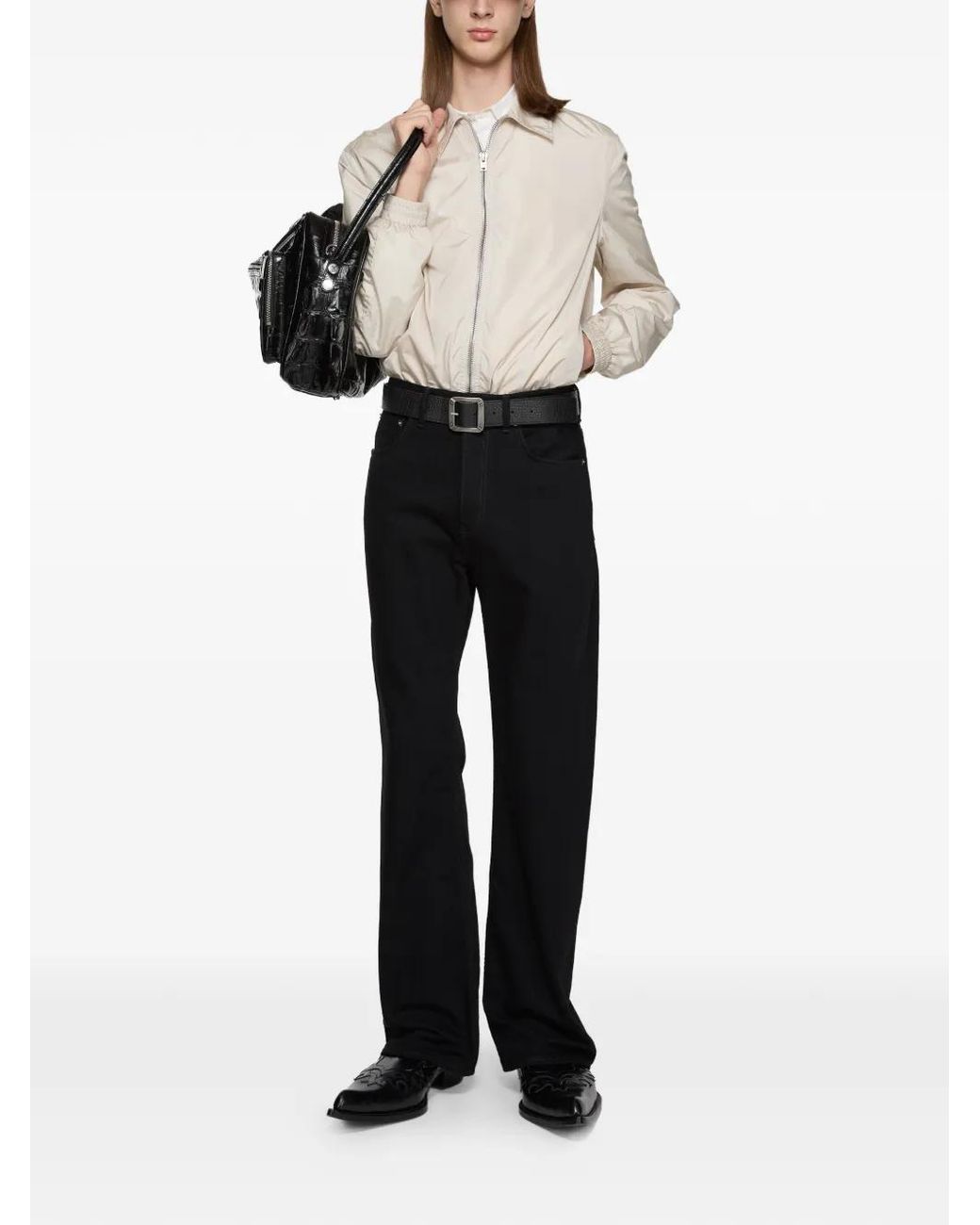 Acne Black Regular Fit Jeans for men