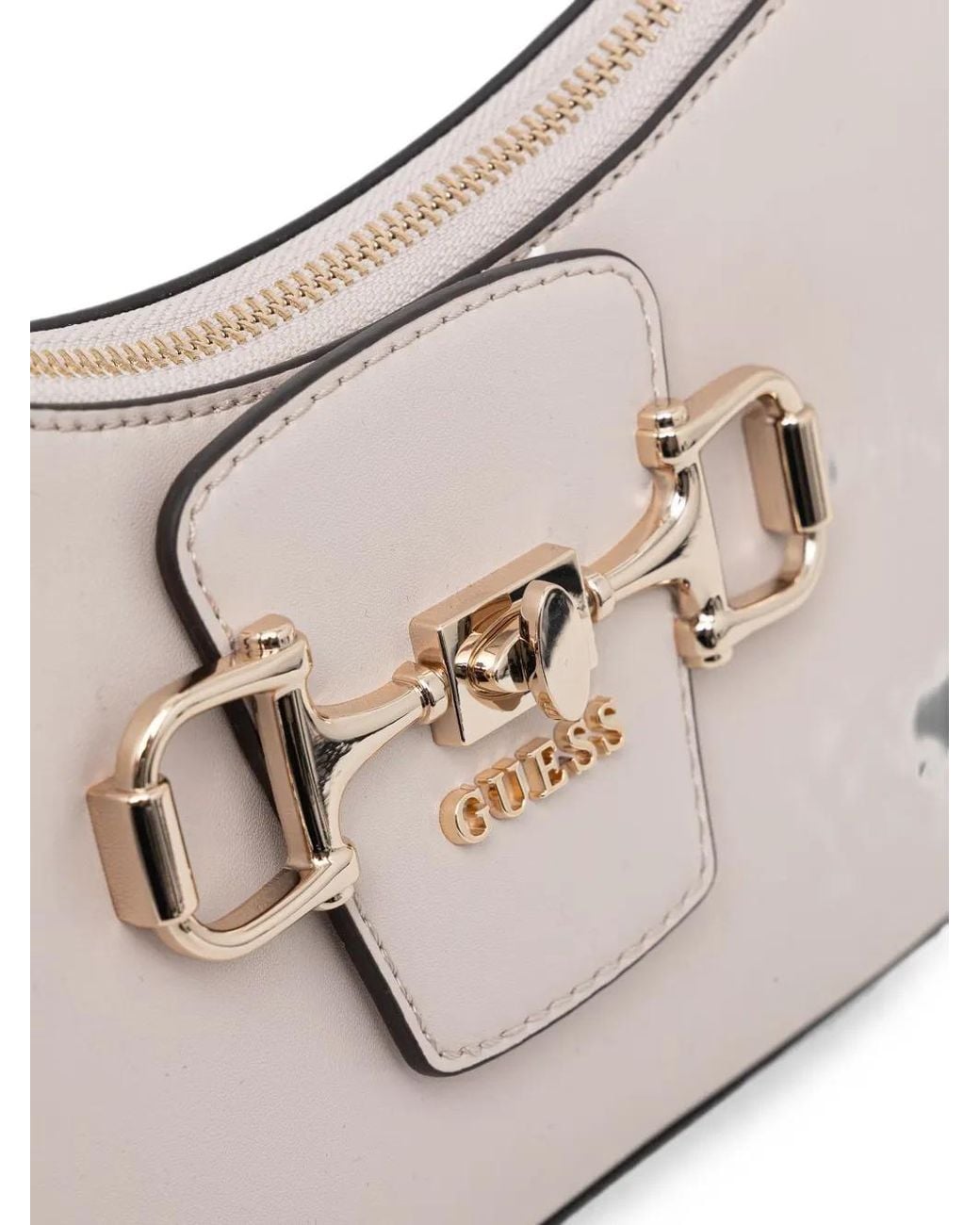 Guess White Janie Logo Shoulder Bag