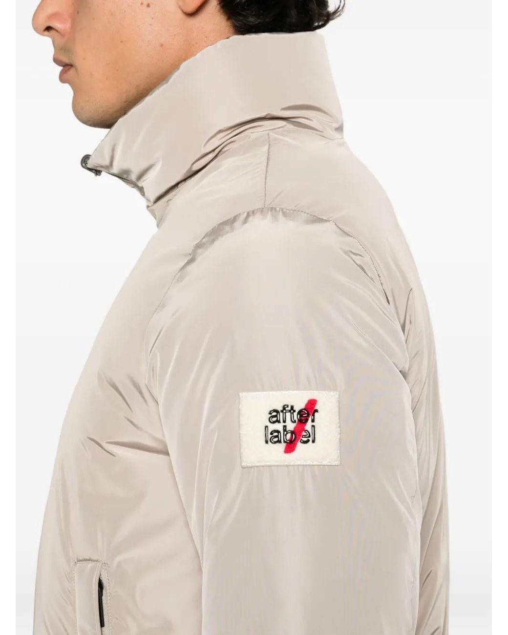 AFTER LABEL Natural Livigno Logo-Patch Jacket for men