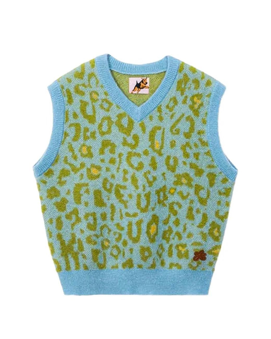 GOLF le FLEUR Blue Fleur Camo Sleeveless Sweater for men