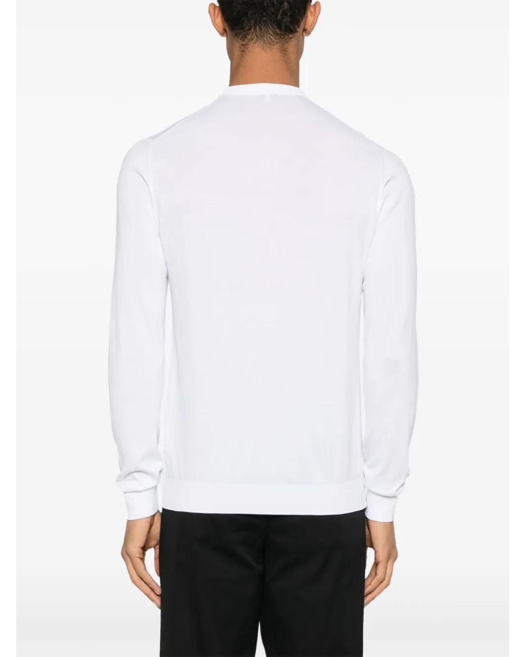 Fedeli Katoenen Sweater in het White voor heren