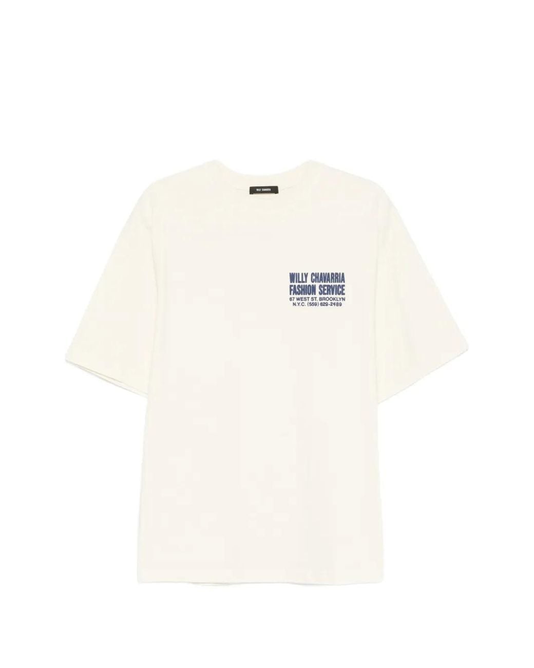 Willy Chavarria White Short-Sleeve Graphic T-Shirt for men