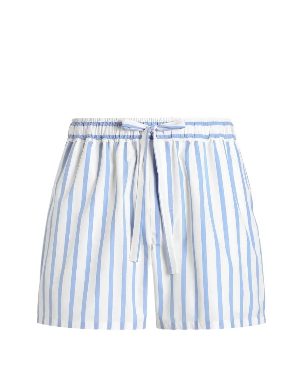 Dolce & Gabbana Blue Dolce & Gabbana Striped Bermuda Shorts With Drawstring for men