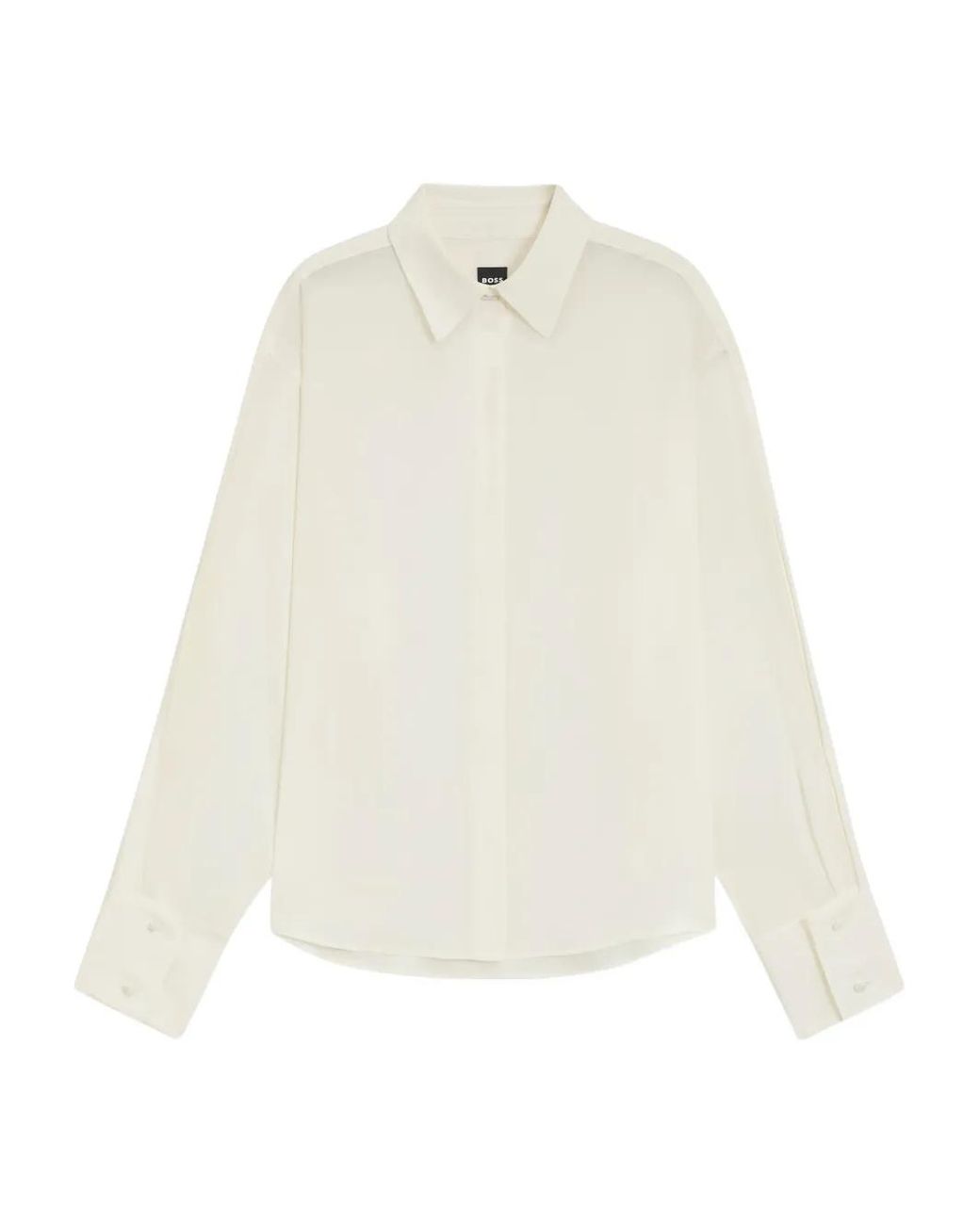 Boss White Buttoned-Cuffs Shirt