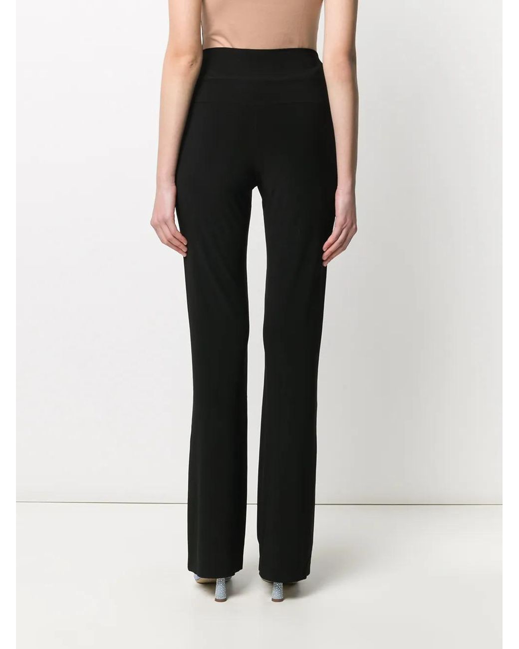 Norma Kamali Straight Broek in het Black