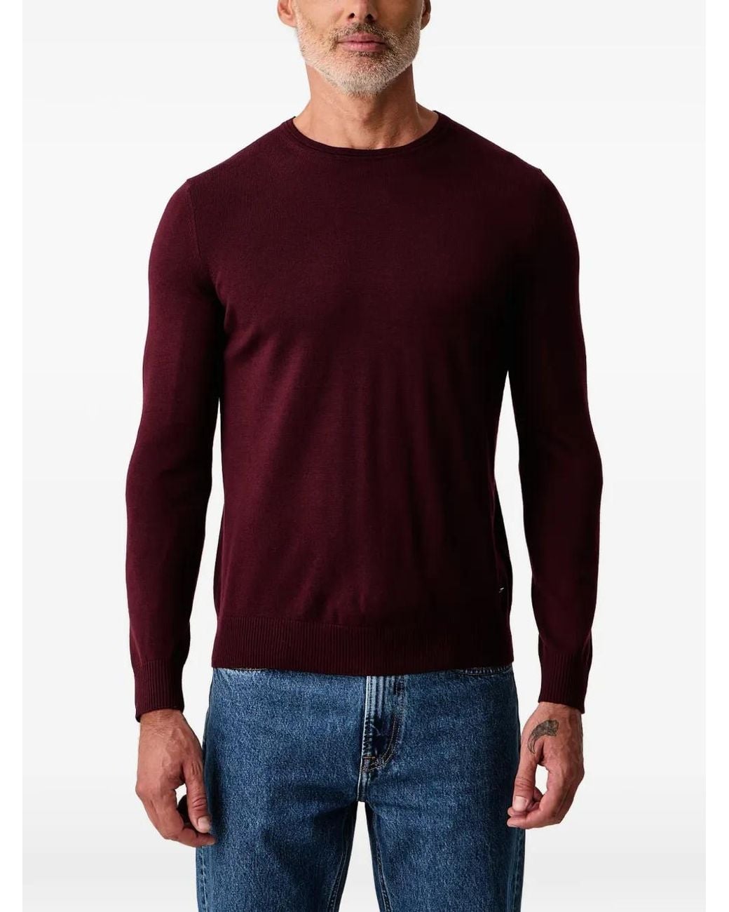 Joop! Red Logo-Plaque Crew-Neck Sweater for men