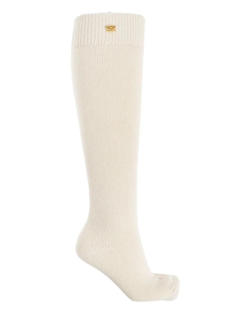 Ganni White Wool Mix Socks