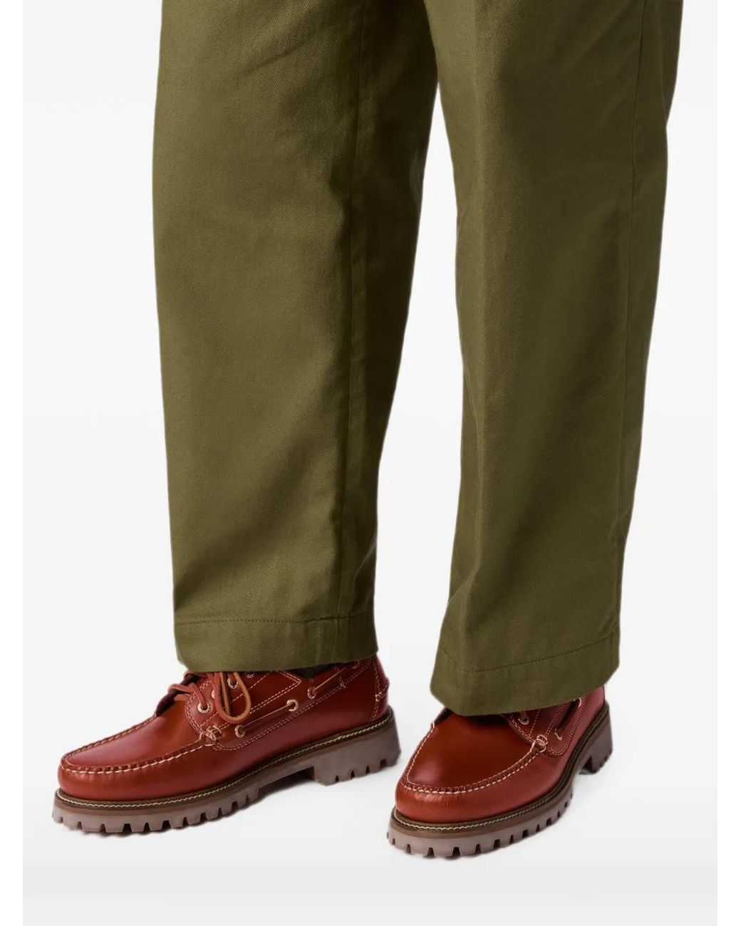 G.H.BASS Green Chaussures Bateau Anniversary Ranger Moc for men