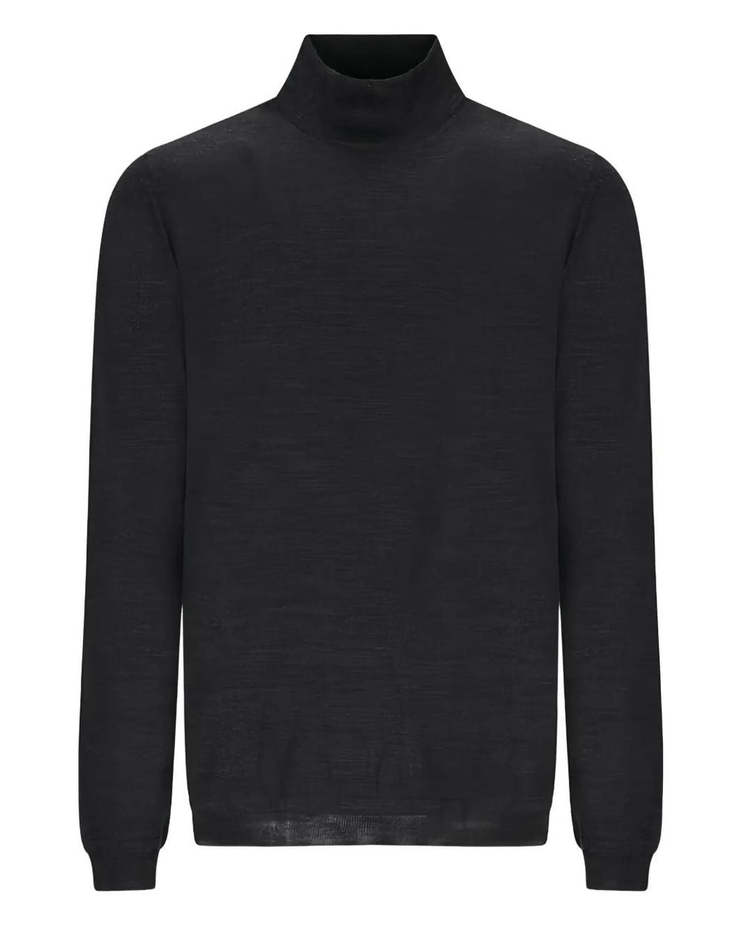 GOES BOTANICAL Black Ribbed Roll-Neck Knitwear for men